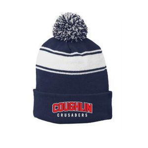 Sport-Tek® Stripe Pom Pom Beanie